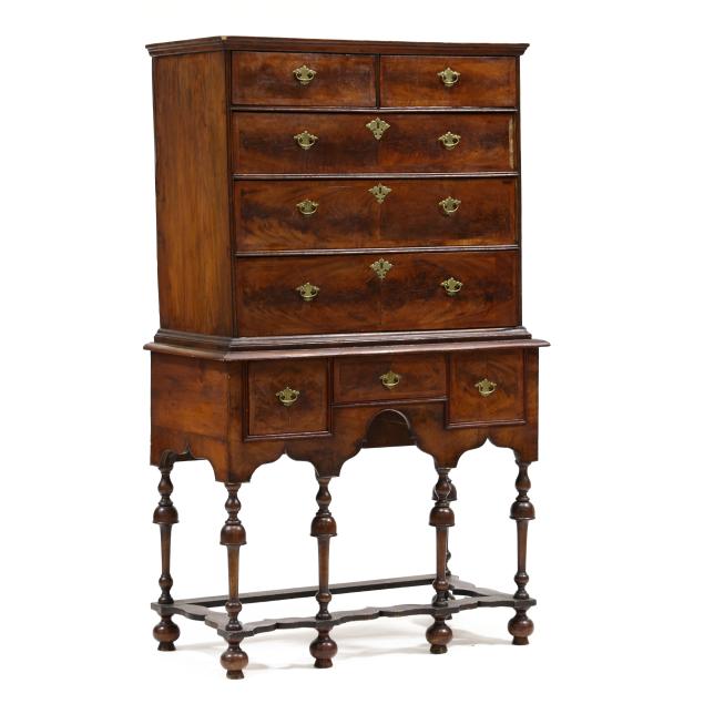 southern-william-and-mary-walnut-veneered-highboy