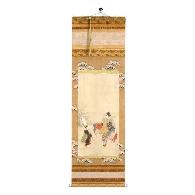 a-japanese-silk-hanging-scroll-signed-utagawa-toyoharu