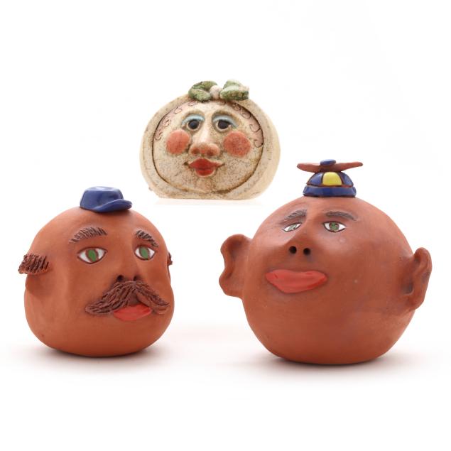 three-vintage-ceramic-heads