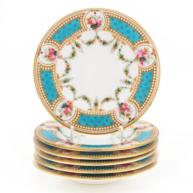 set-of-six-royal-worcester-for-tiffany-co-enameled-and-gilt-porcelain-dishes