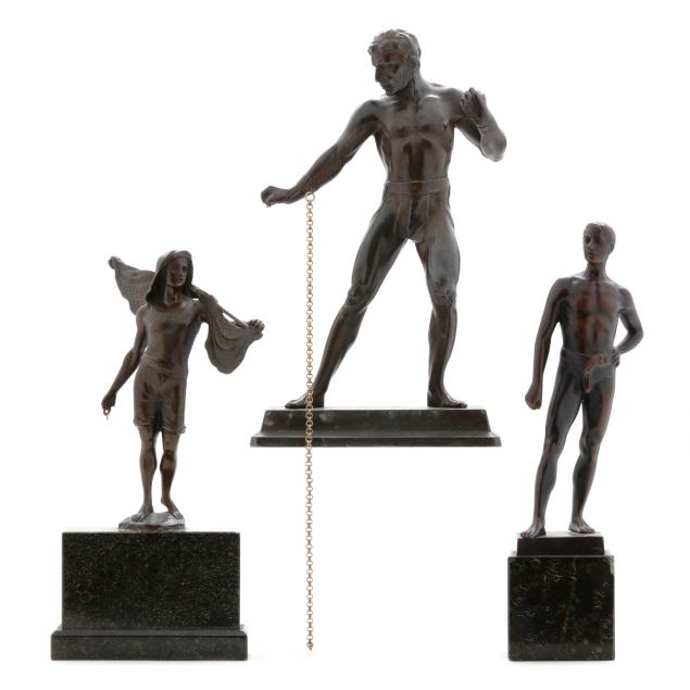 three-german-patinated-metal-models-of-athletes