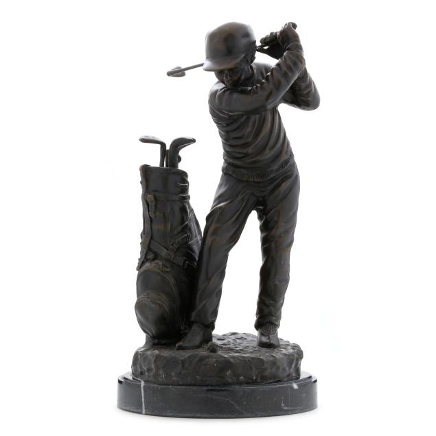 bronze-model-of-a-child-golfer-signed-c-keliem