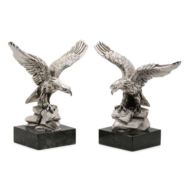 a-pair-of-italian-silver-toned-eagle-sculptures