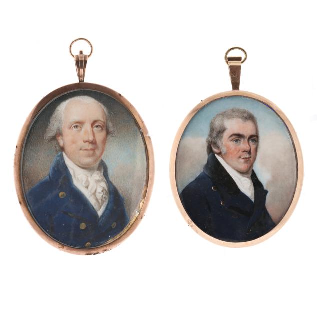 english-school-early-19th-century-two-portrait-miniatures-in-fancy-pendant-cases