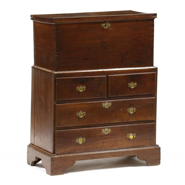 southern-walnut-blanket-chest-on-drawers