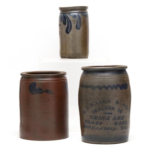 three-antique-stoneware-canning-crocks