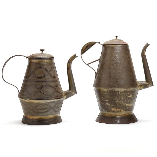 two-pennsylvania-tinware-coffee-pots