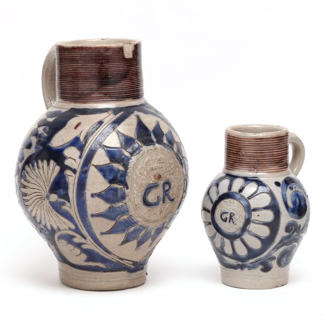 two-westerwald-stoneware-jugs