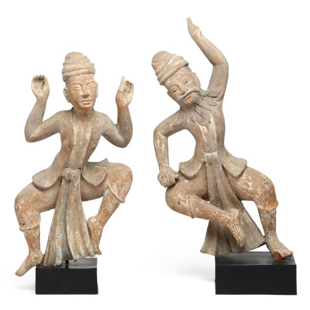 a-pair-of-burmese-carved-wooden-dancers