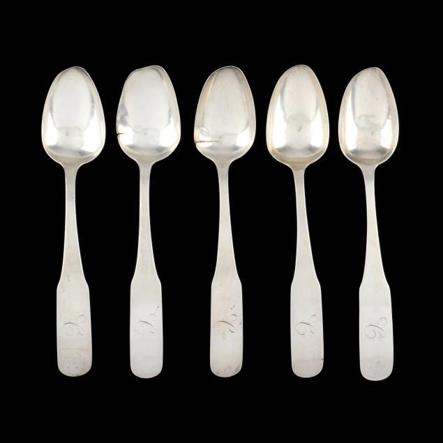 set-of-five-early-virginia-coin-silver-serving-spoons-mark-of-henry-white