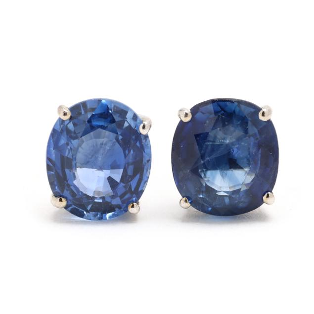 white-gold-and-sapphire-stud-earrings