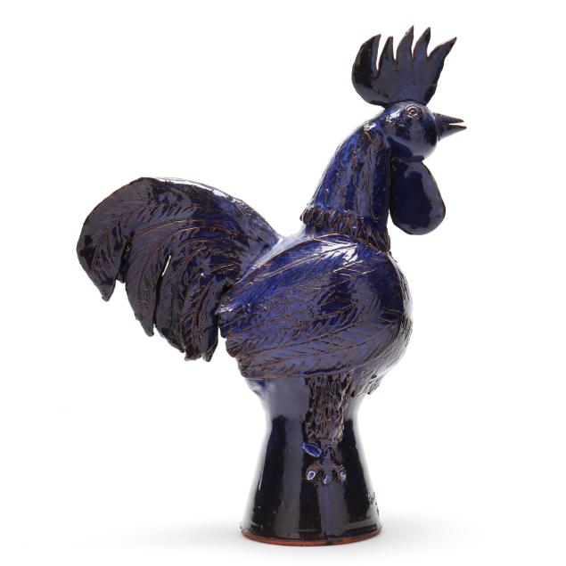 albert-hodge-vale-nc-blue-glazed-rooster