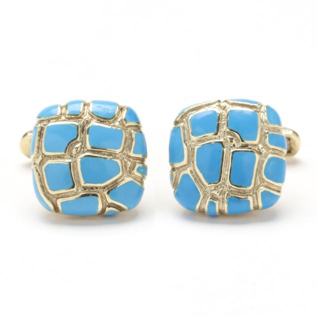 gold-and-blue-enamel-cufflinks-martine