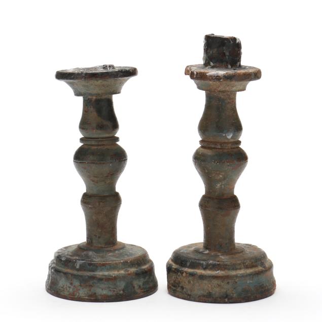 a-pair-of-early-polychrome-turned-wood-candle-holders