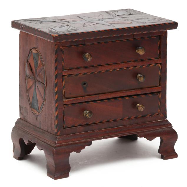 american-chippendale-miniature-inlaid-chest-of-drawers