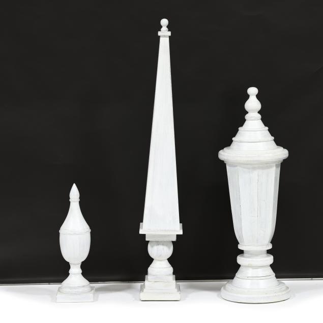 three-large-decorative-painted-wood-finials