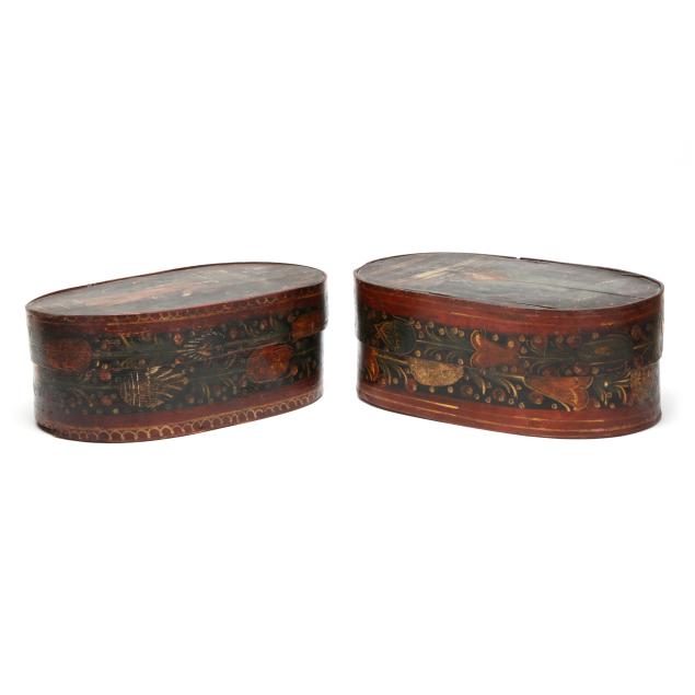 two-antique-paint-decorated-bride-s-boxes