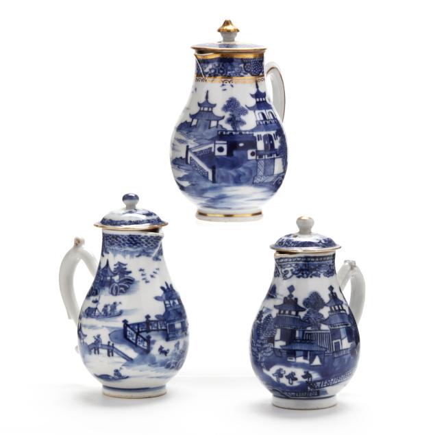 three-chinese-export-porcelain-nanking-cream-pitchers-with-covers