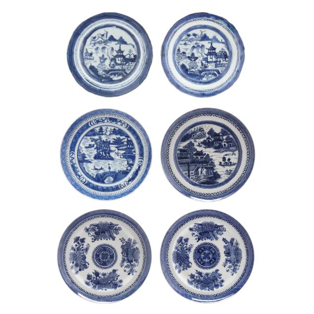 a-group-of-chinese-export-blue-and-white-porcelain