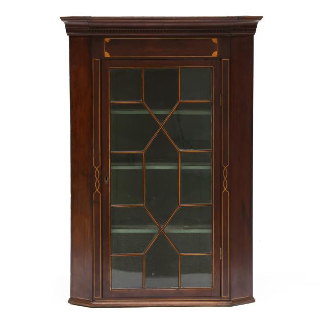 antique-english-inlaid-mahogany-hanging-corner-cabinet