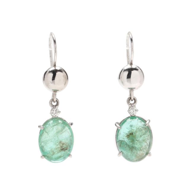 pair-of-dyed-green-quartzite-earrings