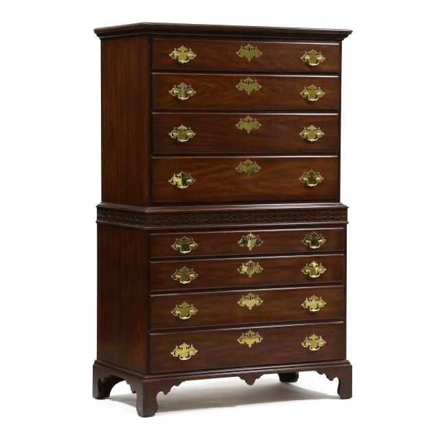 henkel-harris-spnea-collection-chippendale-style-mahogany-chest-on-chest