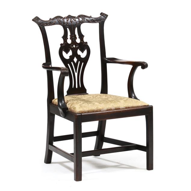 english-chippendale-carved-mahogany-armchair