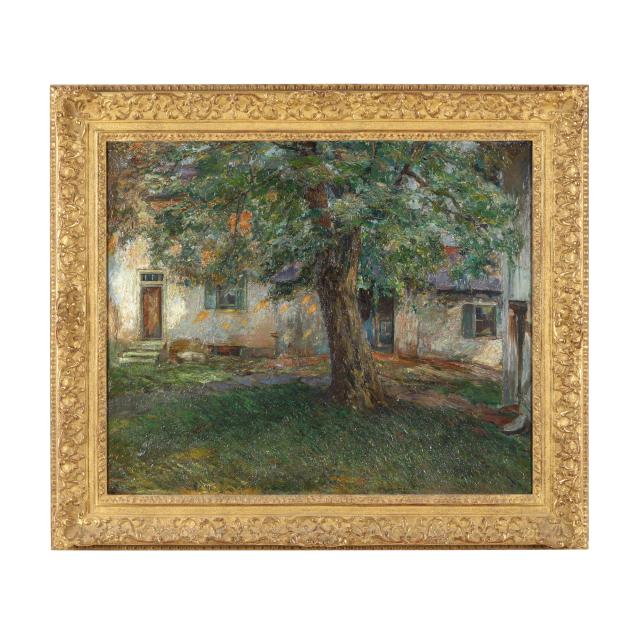 american-school-circa-1900-a-sunlit-courtyard