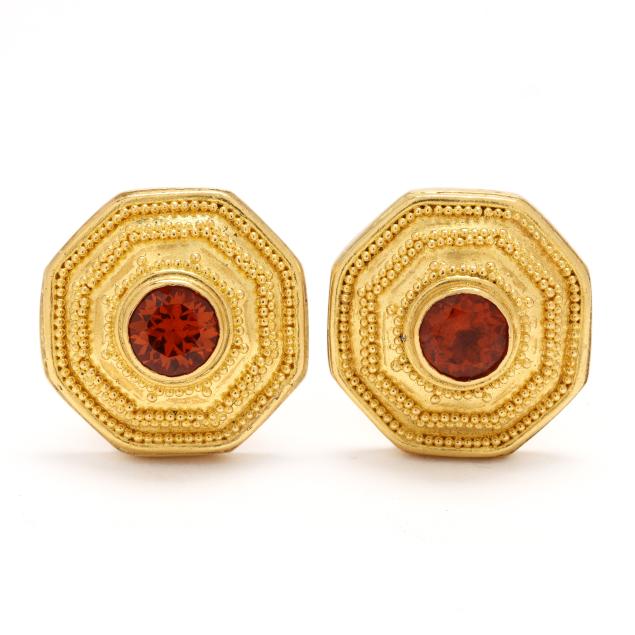 high-karat-gold-and-hessonite-garnet-earrings-bikakis-and-johns