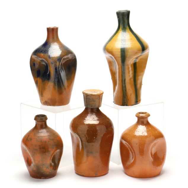 nc-pottery-five-pinch-bottles