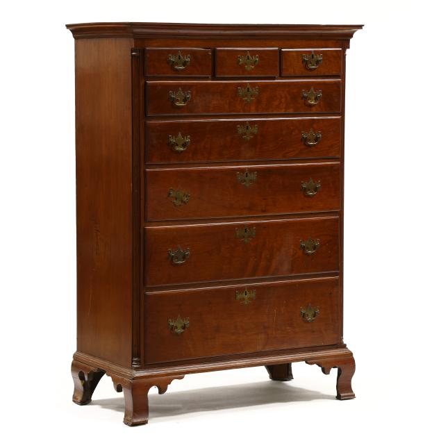 north-carolina-chippendale-walnut-tall-chest-of-drawers