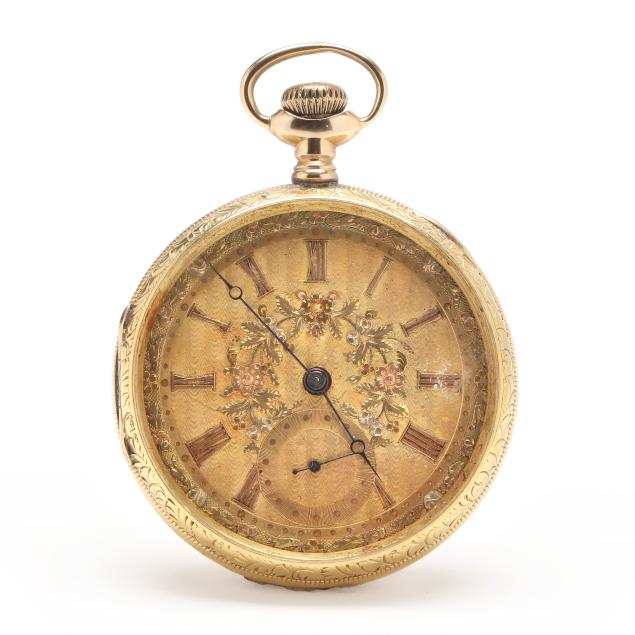 gold-open-face-pocket-watch-hamilton