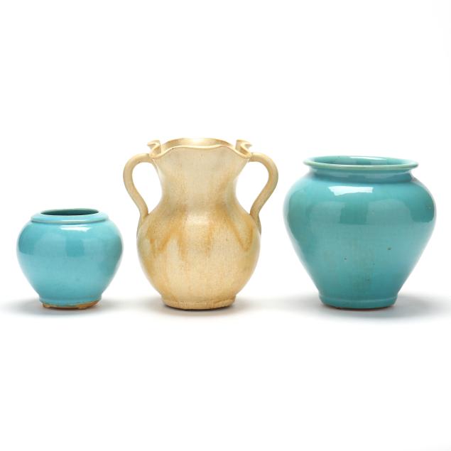 royal-crown-pottery-chatham-county-nc-three-vases