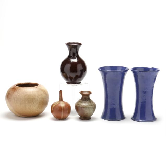 teagues-pottery-farrell-craven-robbins-nc-six-vessels