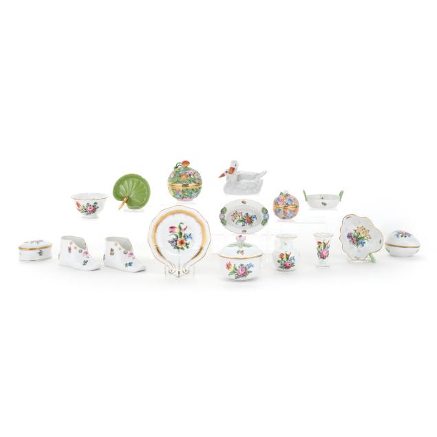 assortment-of-herend-porcelain-table-accessories-mostly-i-printemps-i