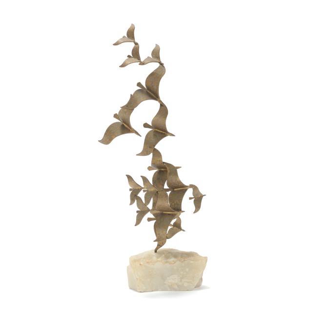 curtis-jere-gilt-metal-flock-of-birds-sculpture