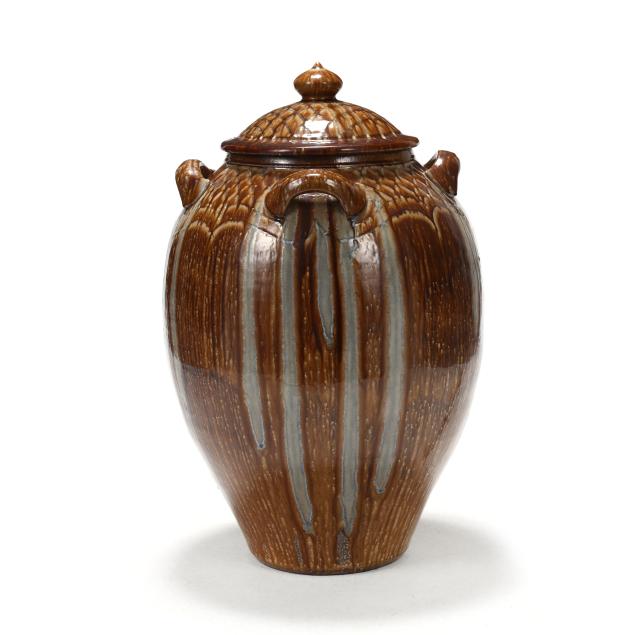 daniel-johnston-seagrove-nc-monumental-lidded-floor-jar