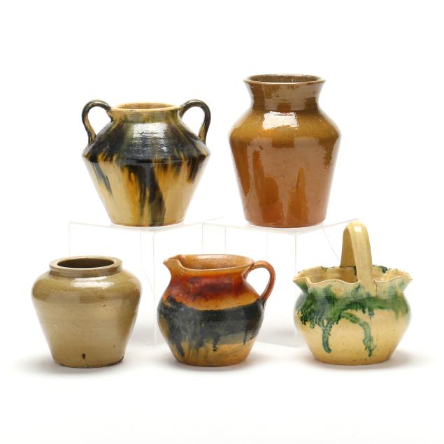 attributed-cr-auman-pottery-four-vases