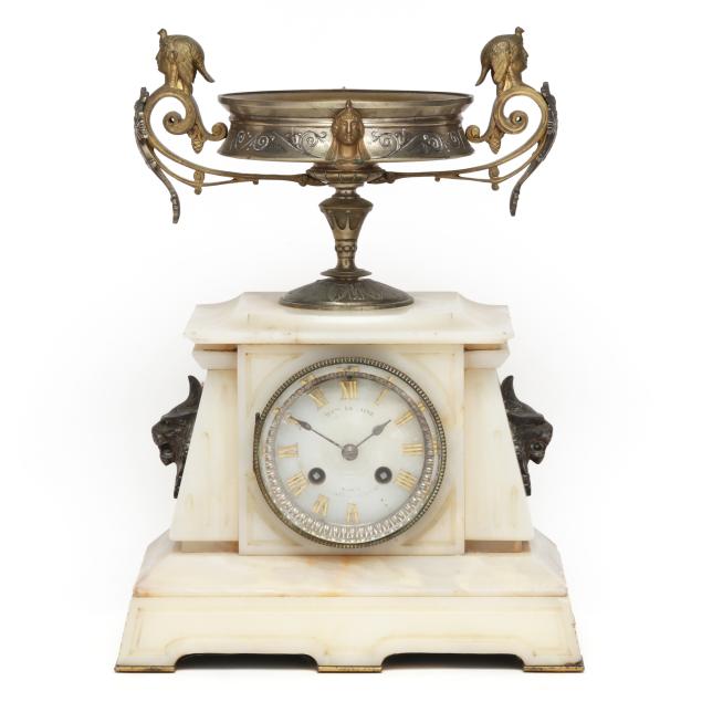 french-alabaster-and-bronze-egyptian-revival-mantle-clock-signed-auguste-lemaire