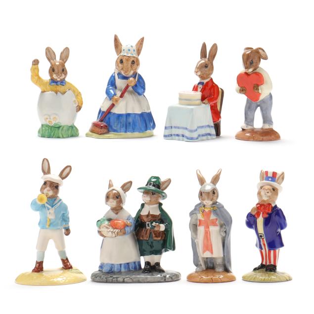 eight-royal-doulton-porcelain-bunnykins-figures