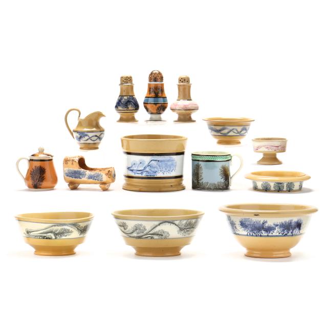 collection-of-mocha-ware-i-seaweed-i-tableware