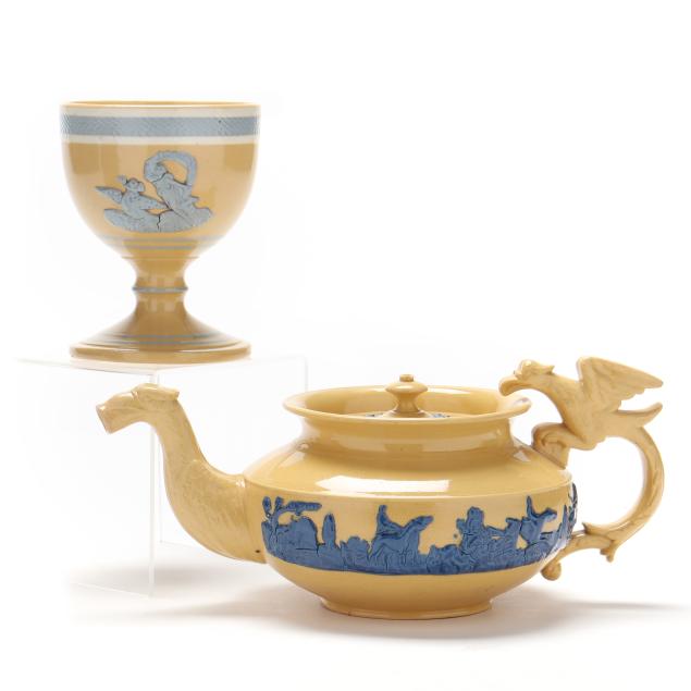 yellowware-teapot-and-chalice