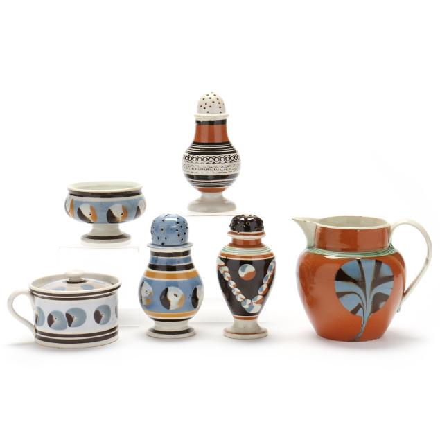 collection-of-mocha-ware-i-cat-s-eye-i-and-i-earthworm-i-tableware