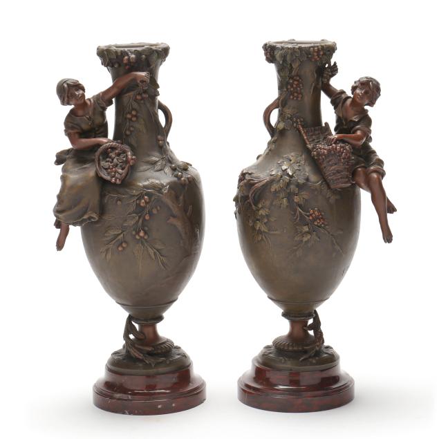 francois-moreau-pair-of-art-nouveau-spelter-vases-with-figures