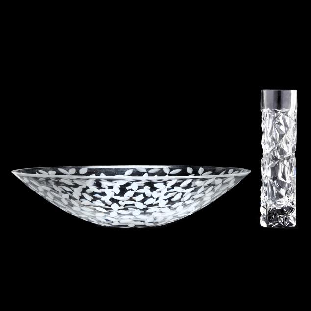 tiffany-co-crystal-bowl-and-vase