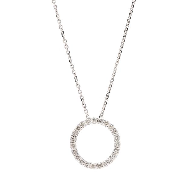 white-gold-and-diamond-circle-pendant