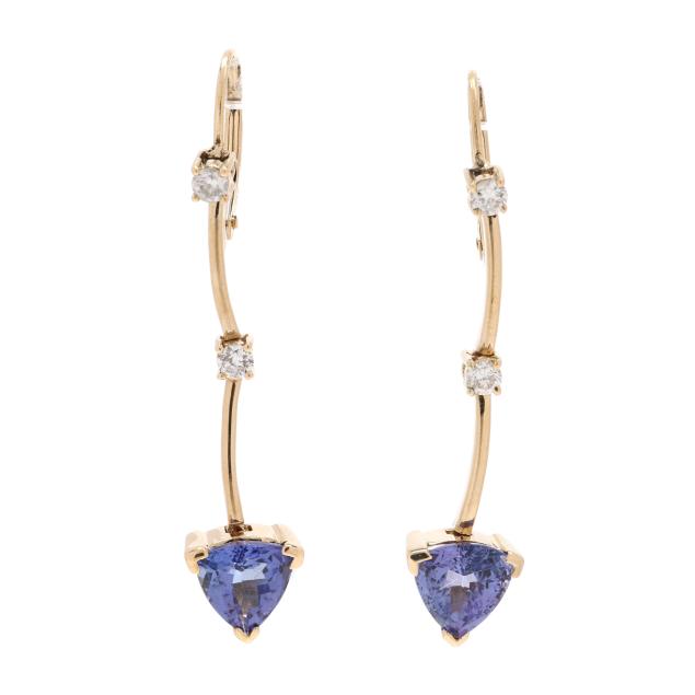 gold-tanzanite-and-diamond-drop-earrings