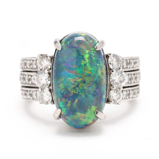 platinum-opal-doublet-and-diamond-ring