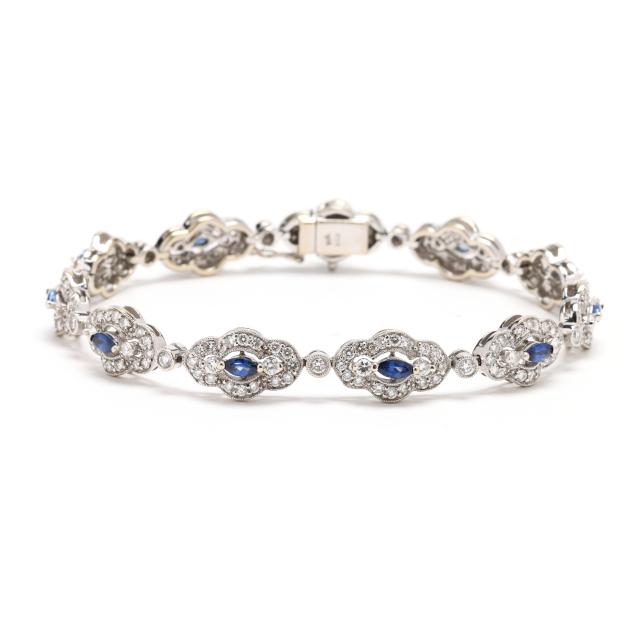 white-gold-sapphire-and-diamond-bracelet