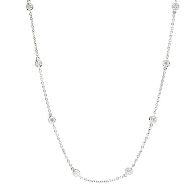 white-gold-and-diamond-station-necklace